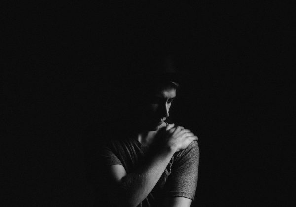 Profile Of Man with Black Background