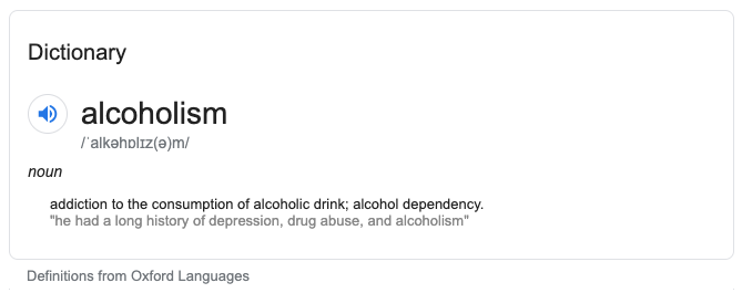 Definition of Alcoholism