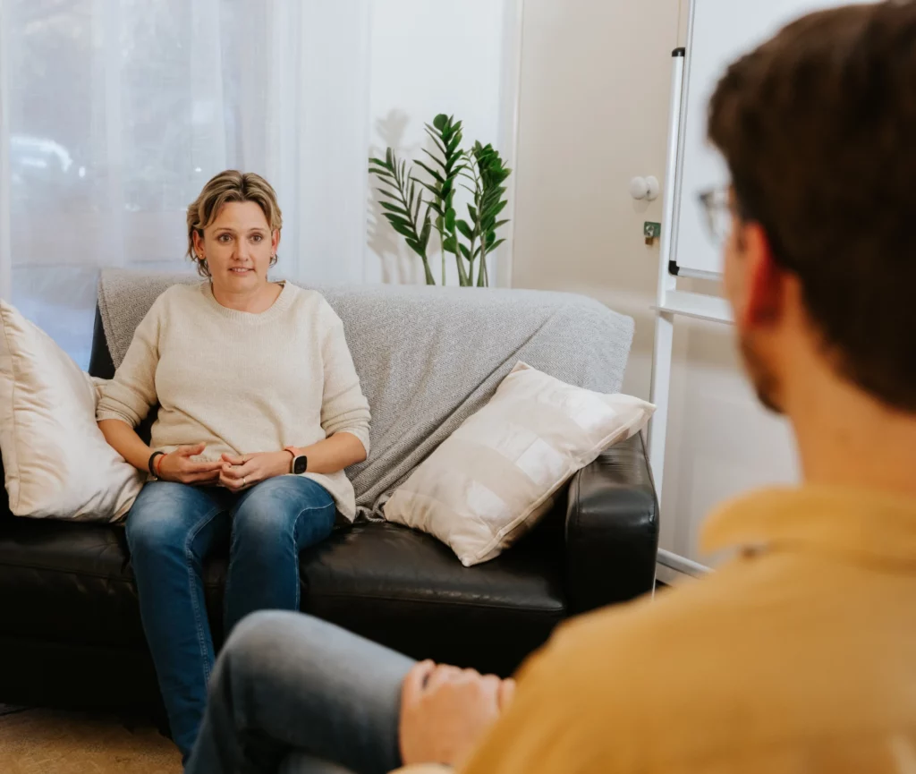 A photo of a therapy session
